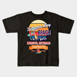 Turquoise Bay Beach Australia Vintage-Style Kids T-Shirt